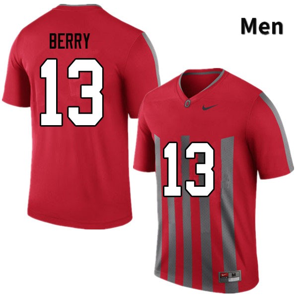 Ohio State Buckeyes Rashod Berry Men's #13 Throwback Authentic Stitched College Football Jersey